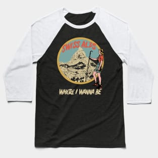 Swiss Alps Baseball T-Shirt